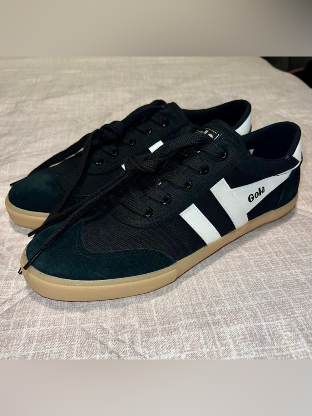 Gola Badminton Mesh Sneakers | Black/Off-White/Gum | Women’s Size 9.5, EU 40.5